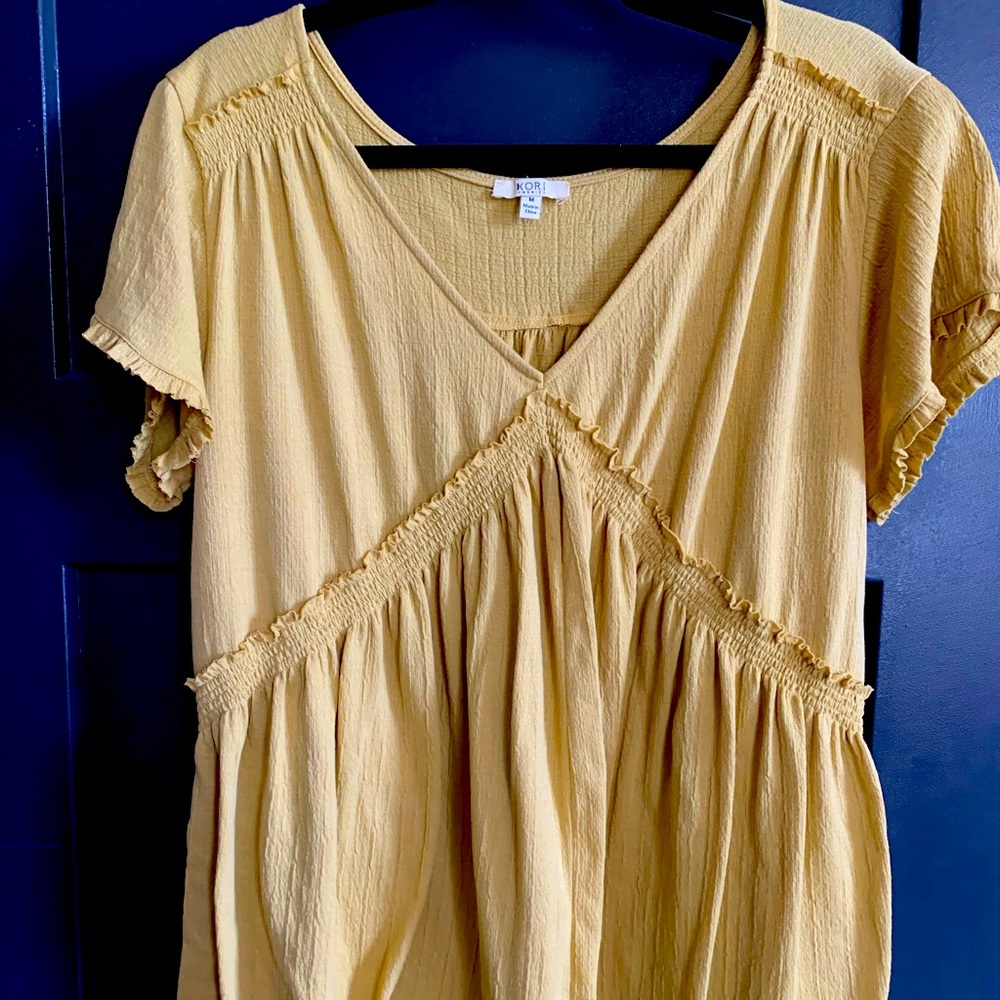 Gold Babydoll top